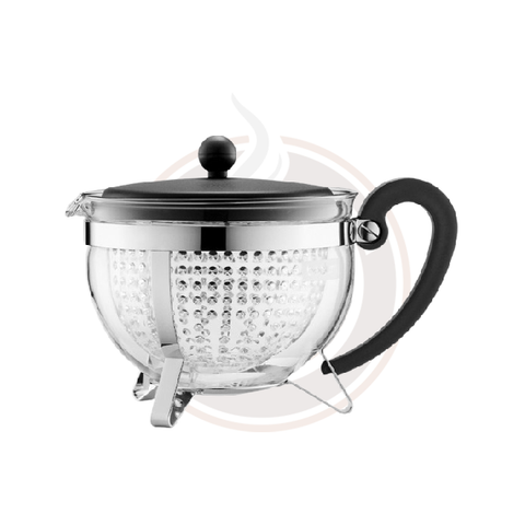 Bodum CHAMBORD Tea pot, 1.3 l, 44 oz with coloured plastic lid, handle and knob