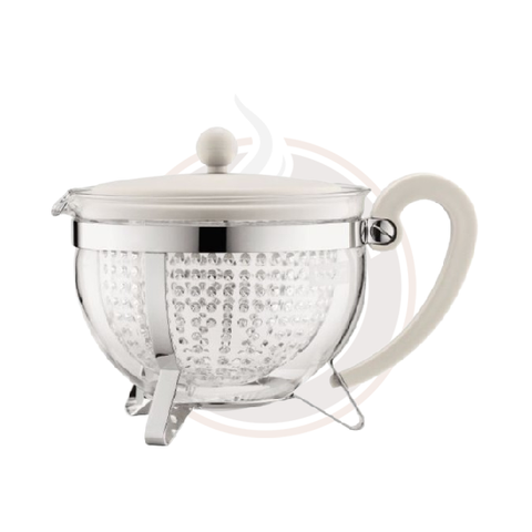 Bodum CHAMBORD Tea pot, 1.3 l, 44 oz with coloured plastic lid, handle and knob