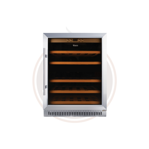 Omcan Vinovero 23-inch Single Zone Wine Cooler with 51 Bottle Capacity and Stainless Steel Door - 45261