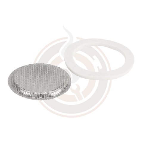 Bialetti SS Replacement Pack 4 Cup - Silicone Gasket + 1 Filter