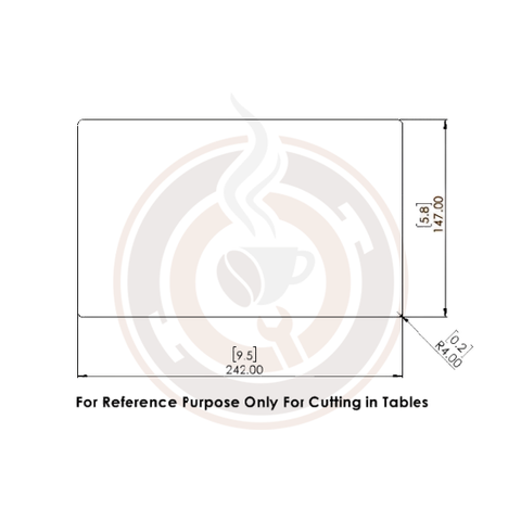 10" X 6" Blender Container Rinser - Flush Mount  stainless steel